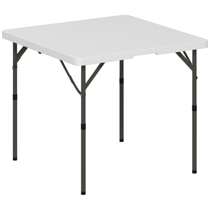 Outsunny 34/74cm Folding Camping Table, with Handle - White