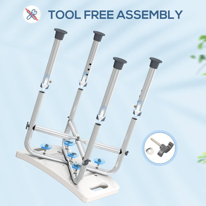 HOMCOM 44-51.5cm Aluminium Frame Shower/Bath Stool - Grey