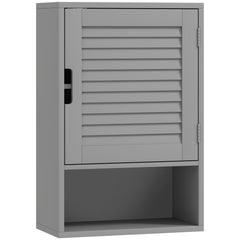 HOMCOM Bathroom Cabinet, Wall Mounted Storage Cabinet with Adjustable Shelves, 40 x 20 x 60 cm, Grey