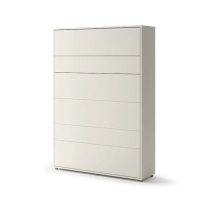 BC-01 Vertical Wall Bed Concept 140cm With Storage Cabinets and LED