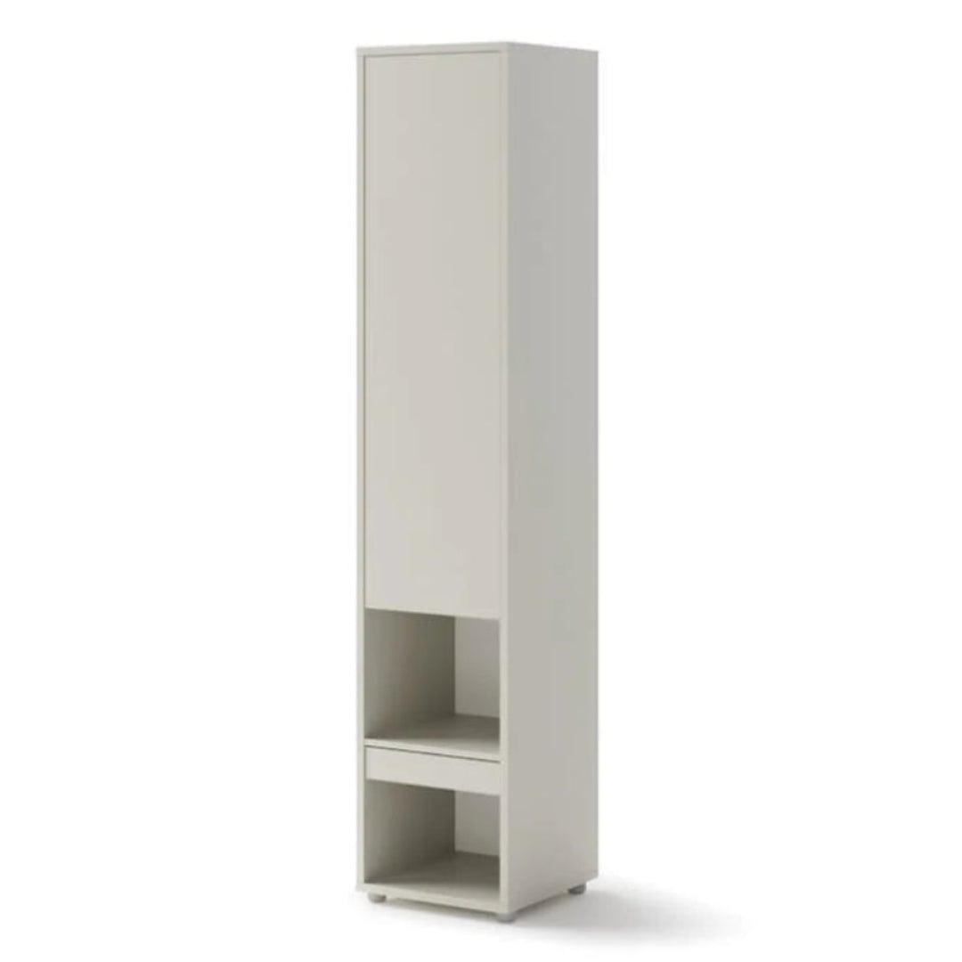 BC-01 Vertical Wall Bed Concept 140cm With Storage Cabinets and LED