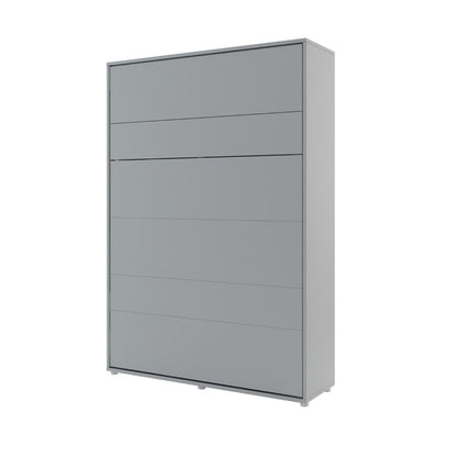 BC-01 Vertical Wall Bed Concept 140cm With Storage Cabinets and LED