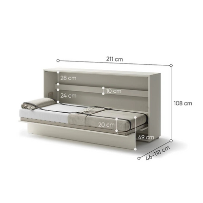 BC-06 Horizontal Wall Bed Concept 90cm