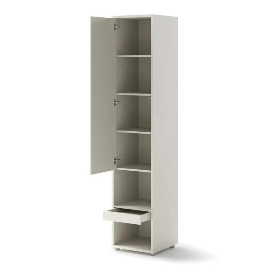 BC-01 Vertical Wall Bed Concept 140cm With Storage Cabinets and LED
