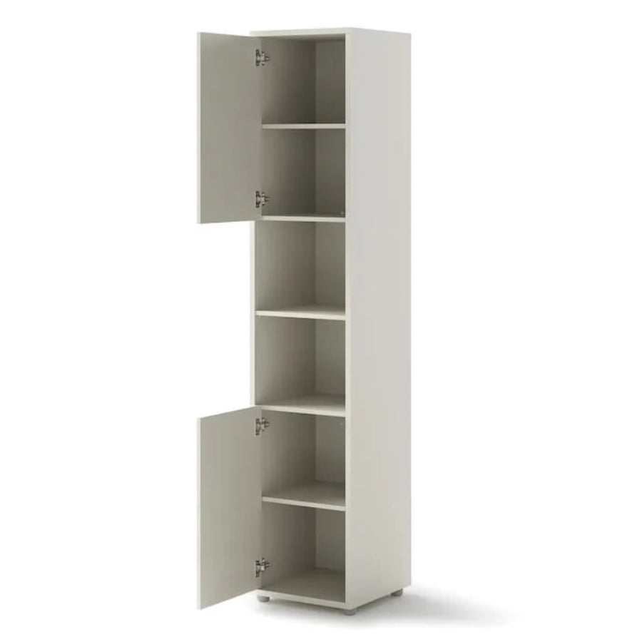 BC-01 Vertical Wall Bed Concept 140cm With Storage Cabinets and LED