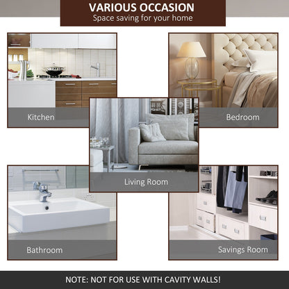 HOMCOM 6.5FT/2000mm Modern Sliding Barn Door Closet Hardware Track Kit Aluminium Track System Unit For Single Wooden Door