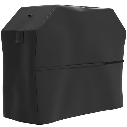 Outsunny BBQ Cover for Rectangular Gas Grill, 600D UPF30+ Oxford Fabric Barbecue Cover for Waterproof Protection Rip-Proof, with Windproof Hook and Loop Fasteners, Vents, 147 x 61 x 122 cm, Black