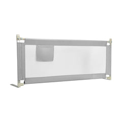 196cm Height Adjustable Bed Rail with Double Safety Lock for Toddlers-Grey