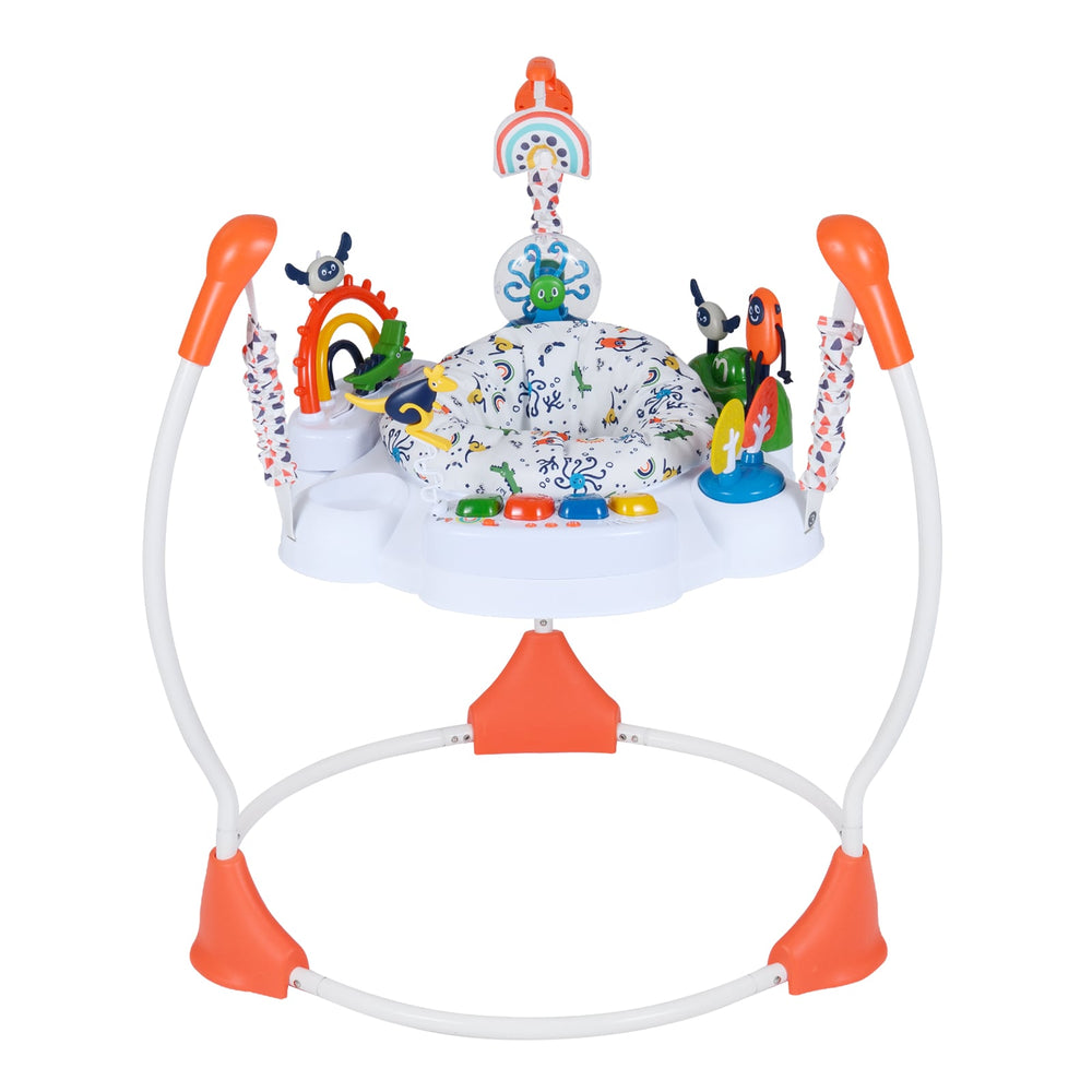 Baby Activity Center Baby Jumper and Bouncer with 6 Interactive Toys for Babies Age 6 Months +-Orange