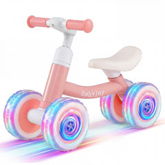 Baby Balance Bike No Pedal Toddler Balance Bike with Adjustable Handlebar and Seat-Pink