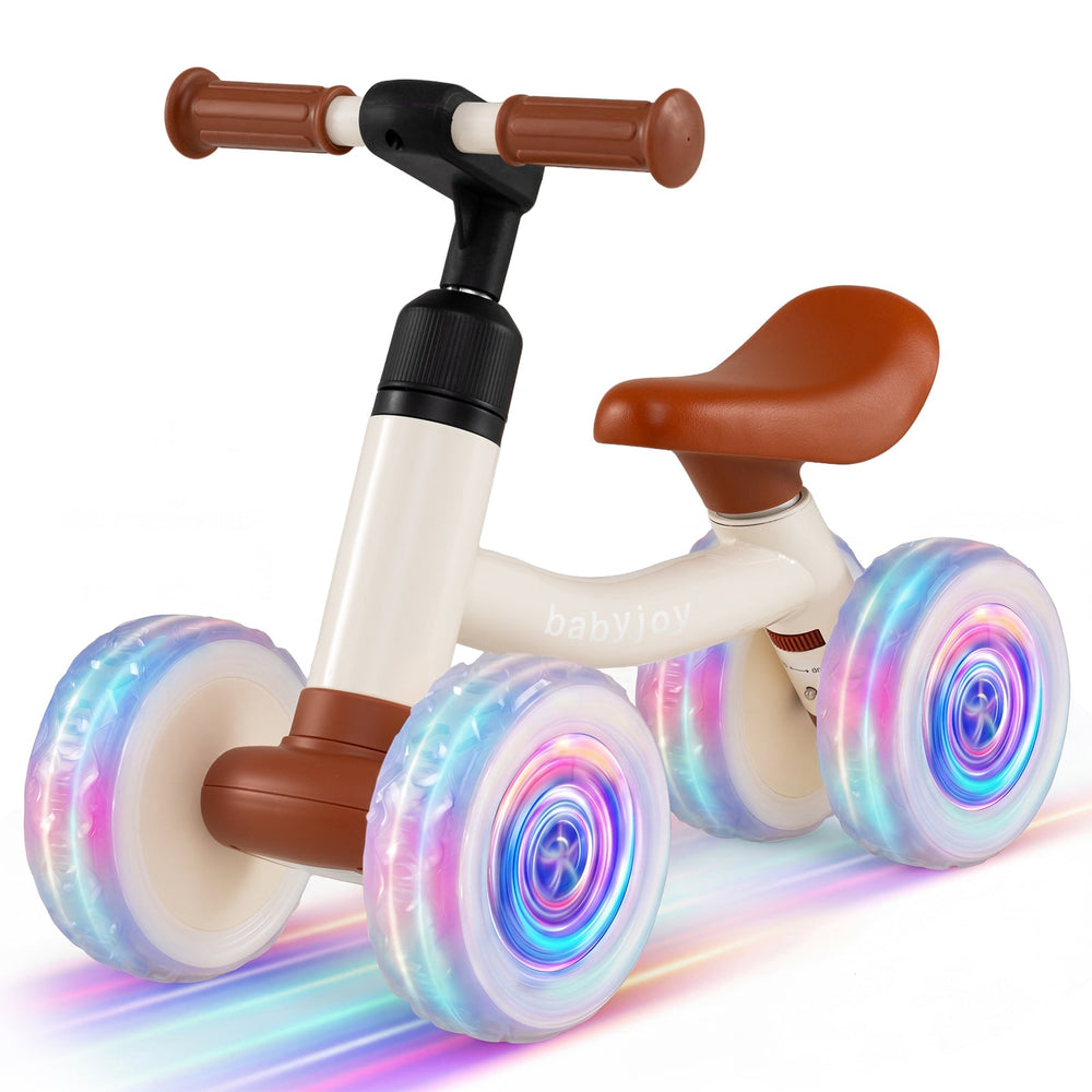 Baby Balance Bike No Pedal Toddler Balance Bike with Adjustable Handlebar and Seat-white