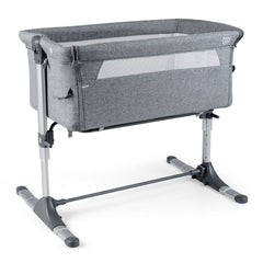 Baby Bassinet Crib Bedside Sleeper with Adjustable Height-Grey