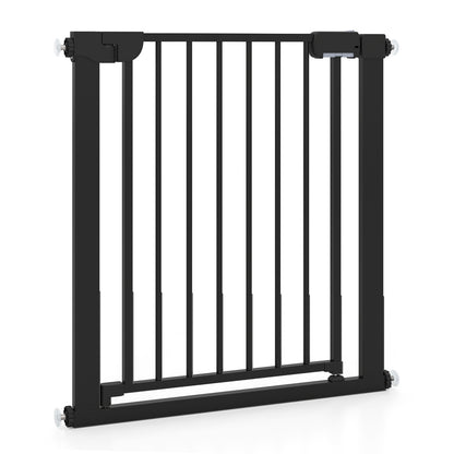 Baby Gate for Stairs Pressure Mounted Auto-Close Door Gate-Black