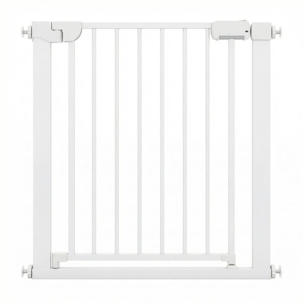 Baby Gate for Stairs Pressure Mounted Auto-Close Door Gate-White