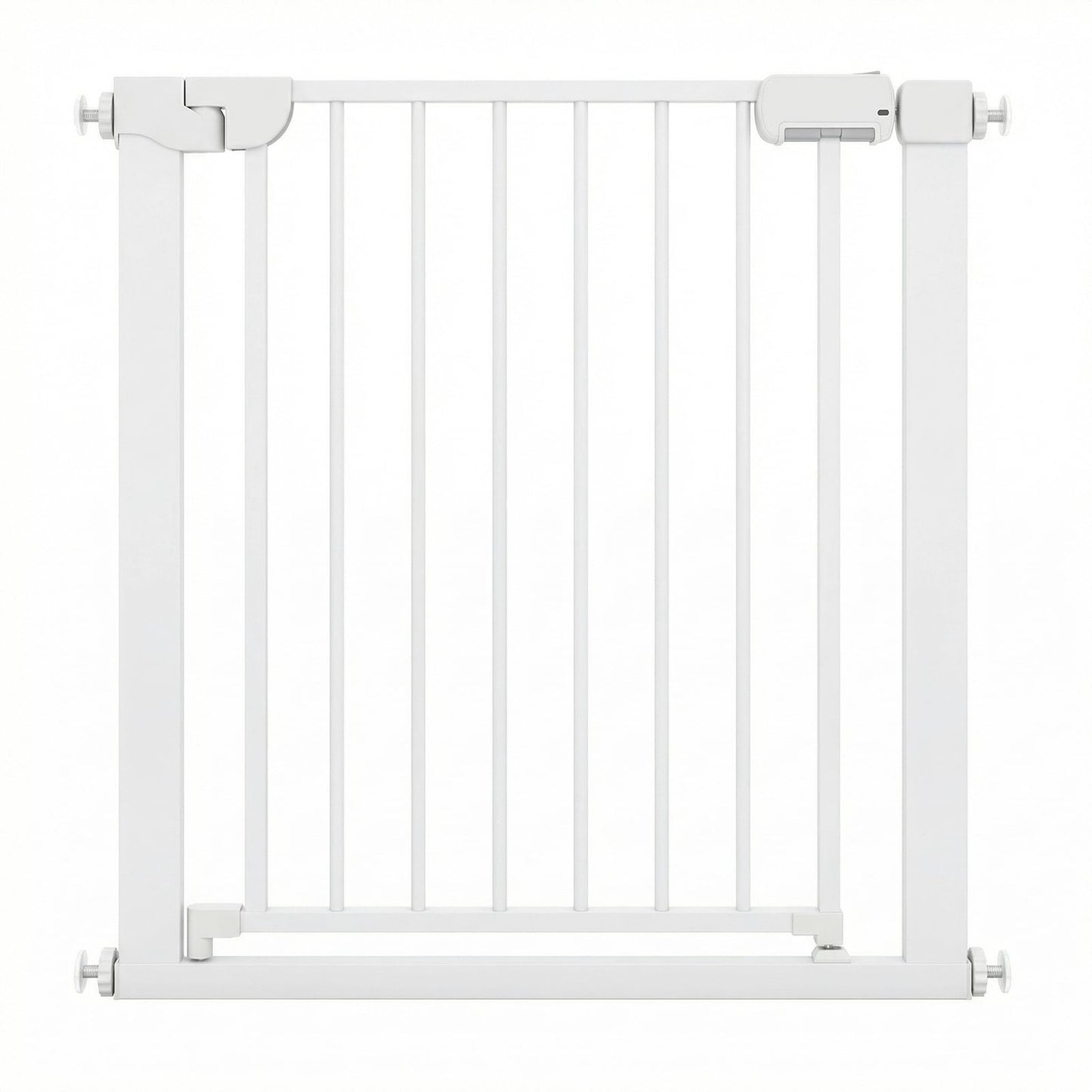 Baby Gate for Stairs Pressure Mounted Auto-Close Door Gate-White