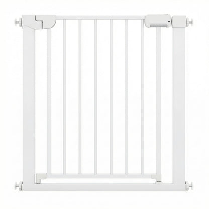 Baby Gate for Stairs Pressure Mounted Auto-Close Door Gate-White