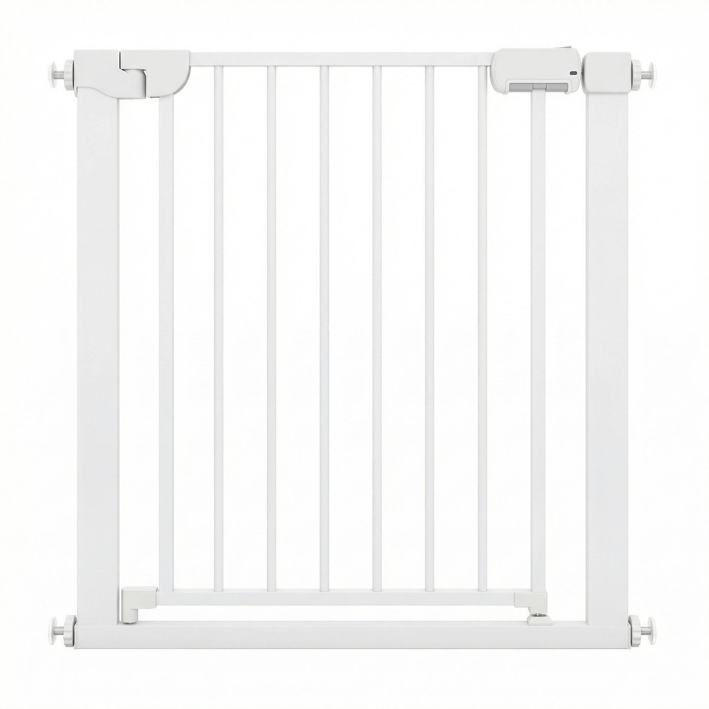Baby Gate for Stairs Pressure Mounted Auto-Close Door Gate-White