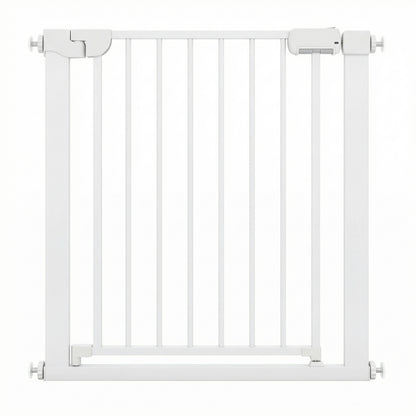 Baby Gate for Stairs Pressure Mounted Auto-Close Door Gate-White