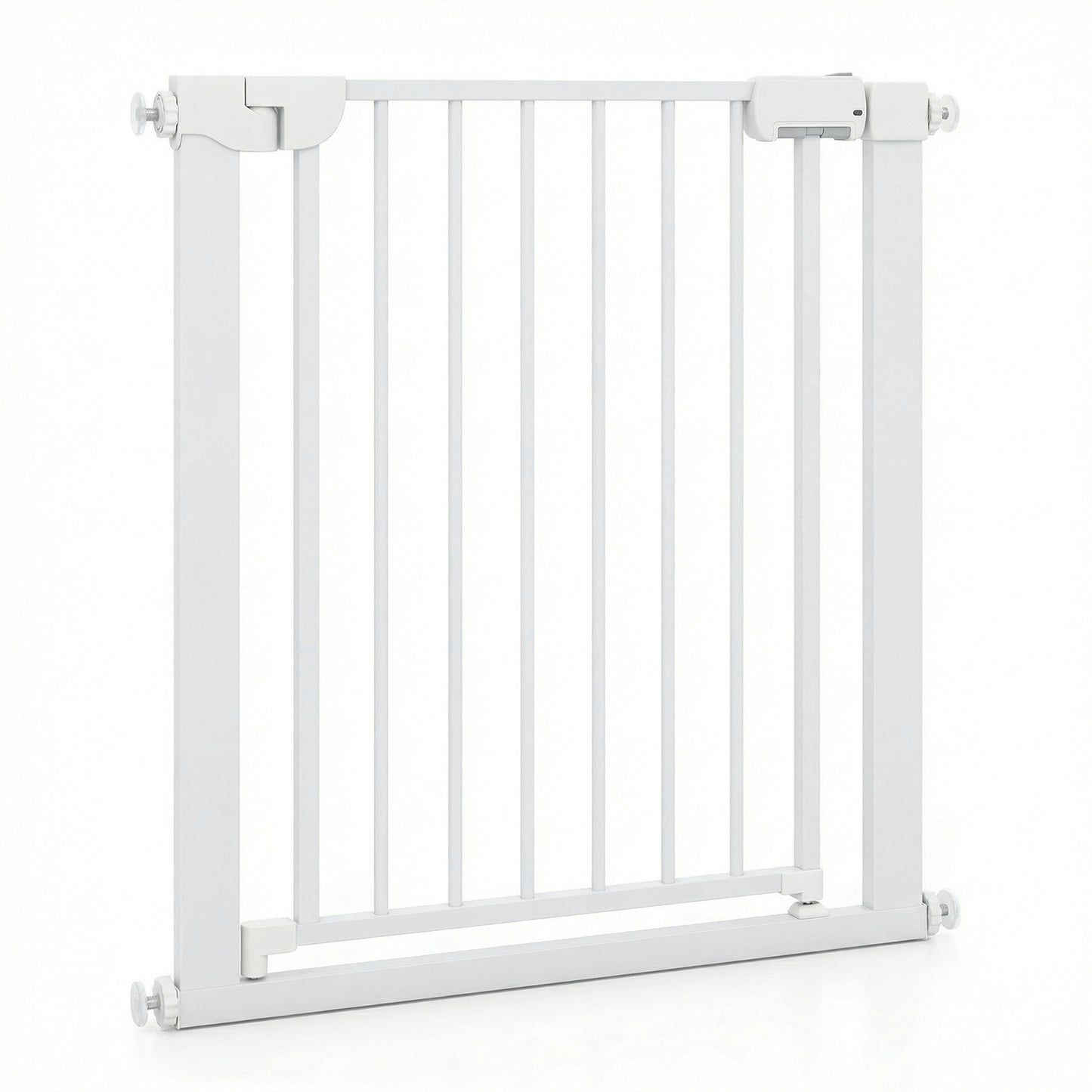 Baby Gate for Stairs Pressure Mounted Auto-Close Door Gate-White