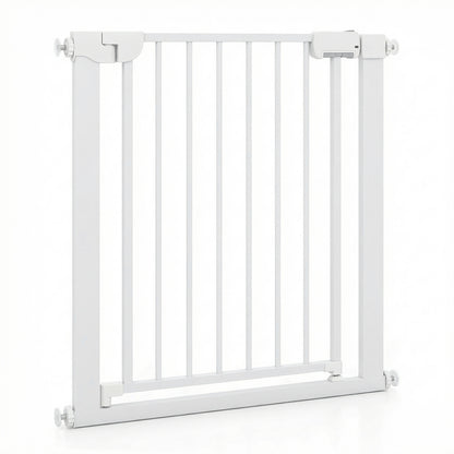 Baby Gate for Stairs Pressure Mounted Auto-Close Door Gate-White