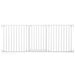 Baby Gate for Stairs Doorways 3-Panel Hardware-Mounted Safety Pet Gate-White