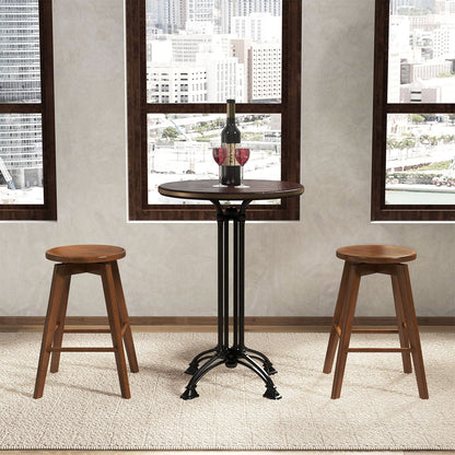 Backless Bar Stool Set of 4 360° Swivel Counter Height Bar Chairs