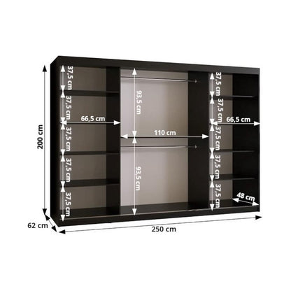 Bahrain II Sliding Door Wardrobe 250cm