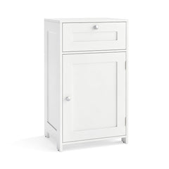 Bathroom Storage Cabinet with Drawer & Door with Anti-Tipping Devices-White
