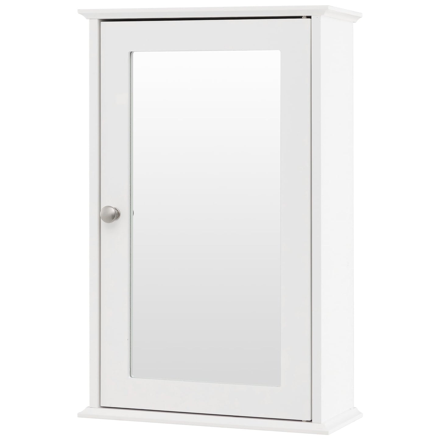 Bathroom Medicine Cabinet with Mirror and Adjustable Shelf-White