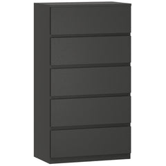 HOMCOM Chest of Drawers, 5-Drawer Storage Cabinets, Modern Dresser, Storage Drawer Unit for Bedroom