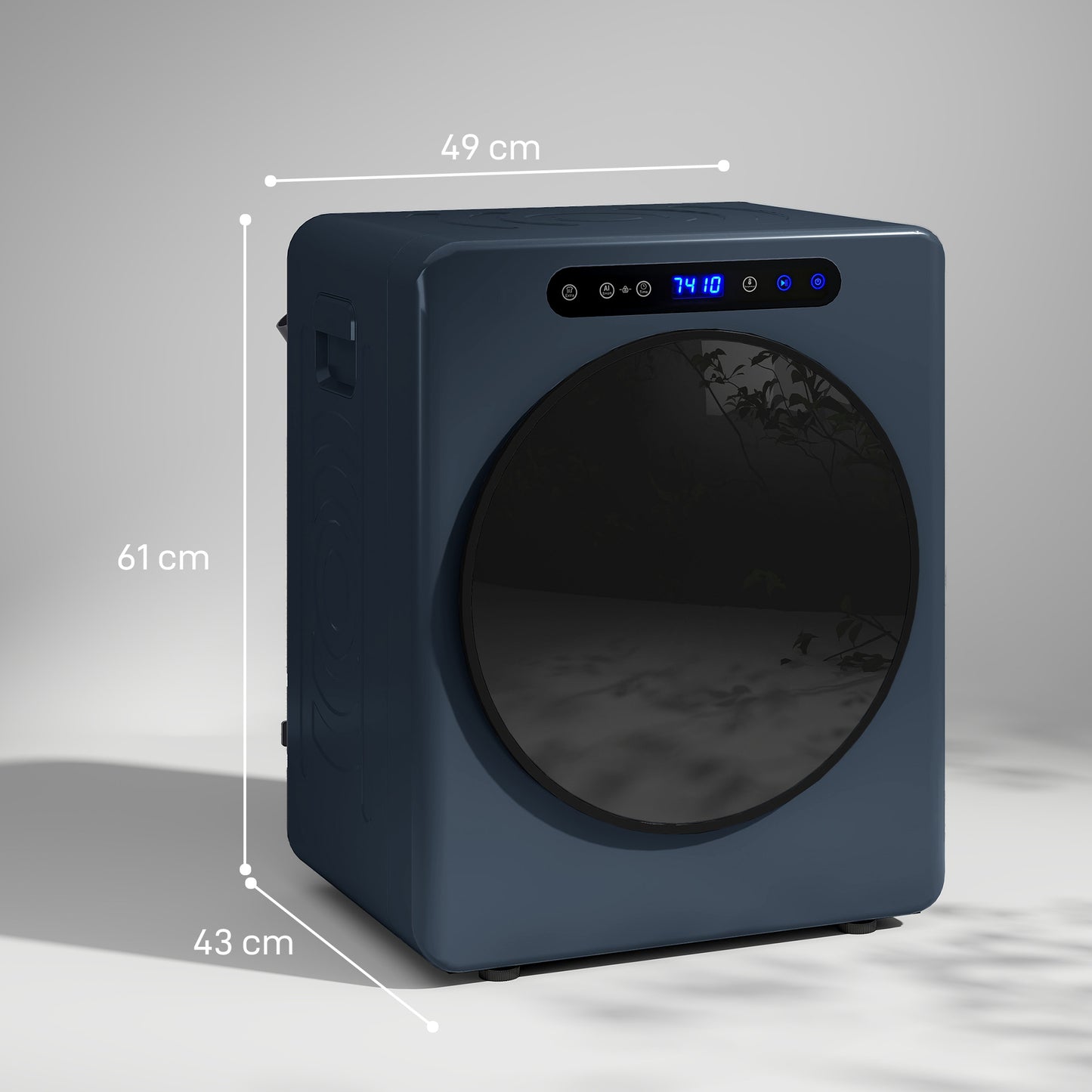 HOMCOM 5kg Compact 40-60â  Tumble Dryer Blue