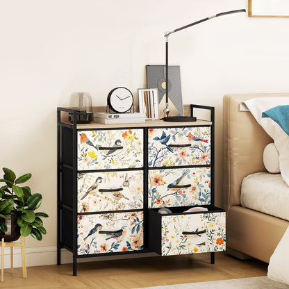 HOMCOM 6-Drawer Chest of Drawers - White