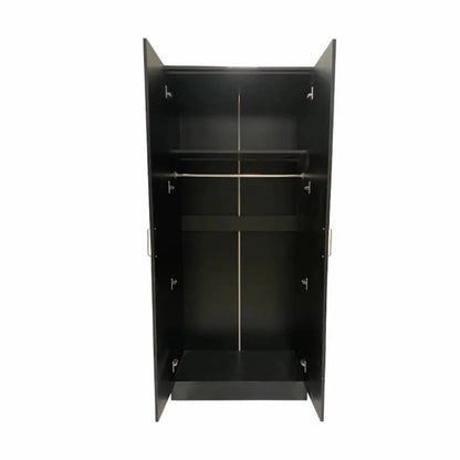 Wardrobe SLEEK 2 Door Wardrobe Black 80cm