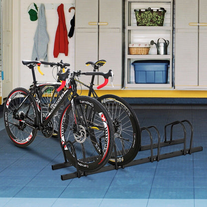 4-Bike Garage Bicycle Storage Rack-Black