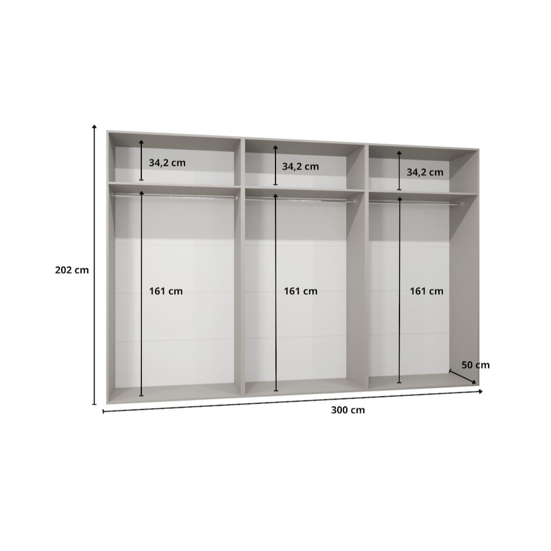 Blomvik I Hinged Door Wardrobe 300cm