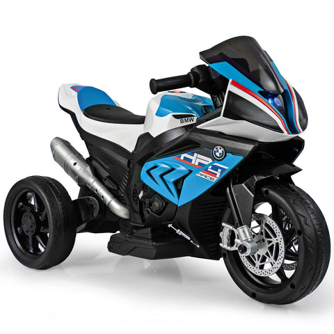 6 V Battery Powered Kids Ride on 3-Wheel Motorcycle-Blue