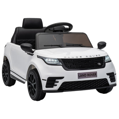 AIYAPLAY Range Rover Velar Licensed 12V Electric Car for Kids with Remote, 4-Wheel Suspension, Slow Start for 2-4 Years, White