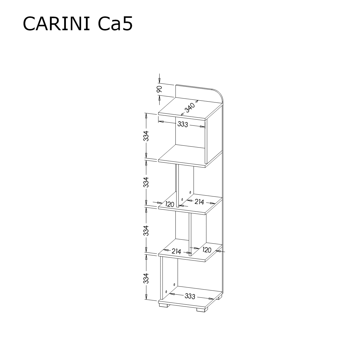 مكتبة كاريني CA5 مقاس 35 سم