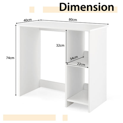 31.5 Inch Home Office Desk for Small Space-White