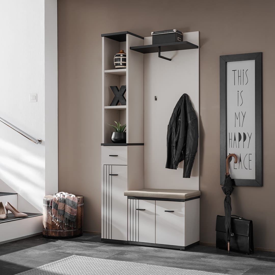 Hugo Tall Hallway Cabinet 30cm