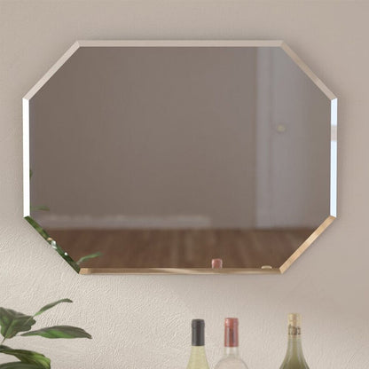 Wall Mounted Mirror with Beveled Edge for Bathroom Vanity Entryway Living Room