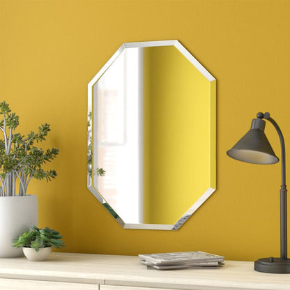 Wall Mounted Mirror with Beveled Edge for Bathroom Vanity Entryway Living Room