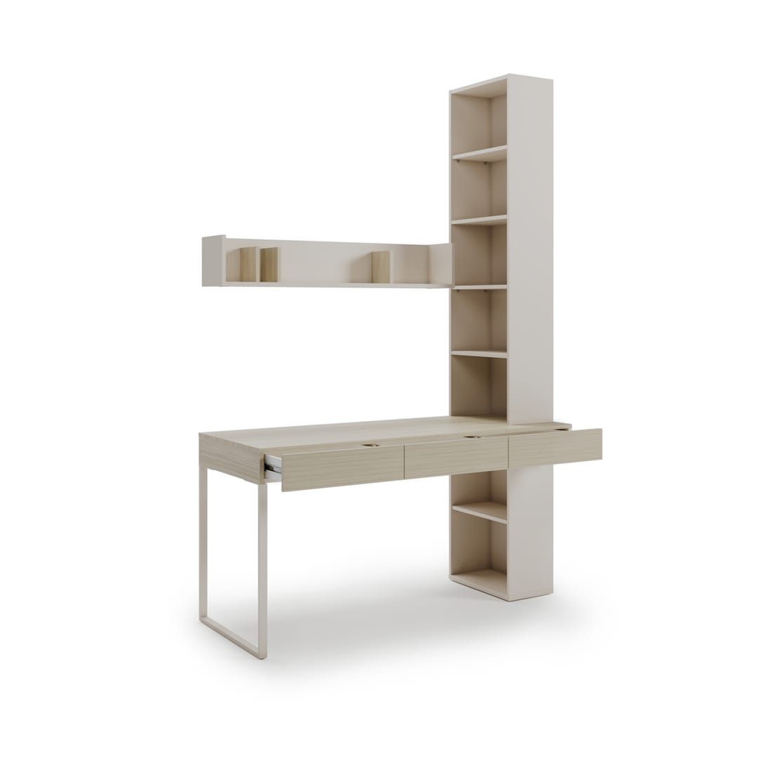 Charlie CH-21 Desk With Bookcase & Shelf 150cm