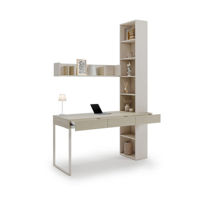 Charlie CH-21 Desk With Bookcase & Shelf 150cm