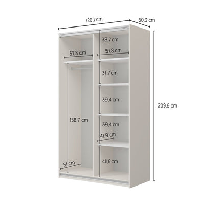 Cube Sliding Door Wardrobe 120cm