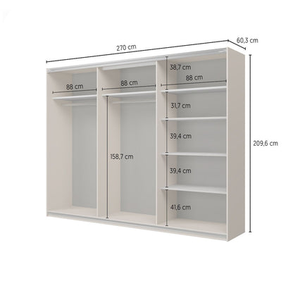 Cube Sliding Door Wardrobe 270cm