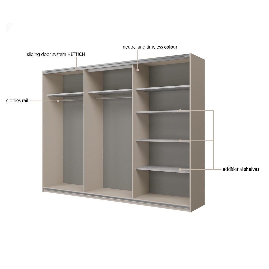 Cube Sliding Door Wardrobe 270cm