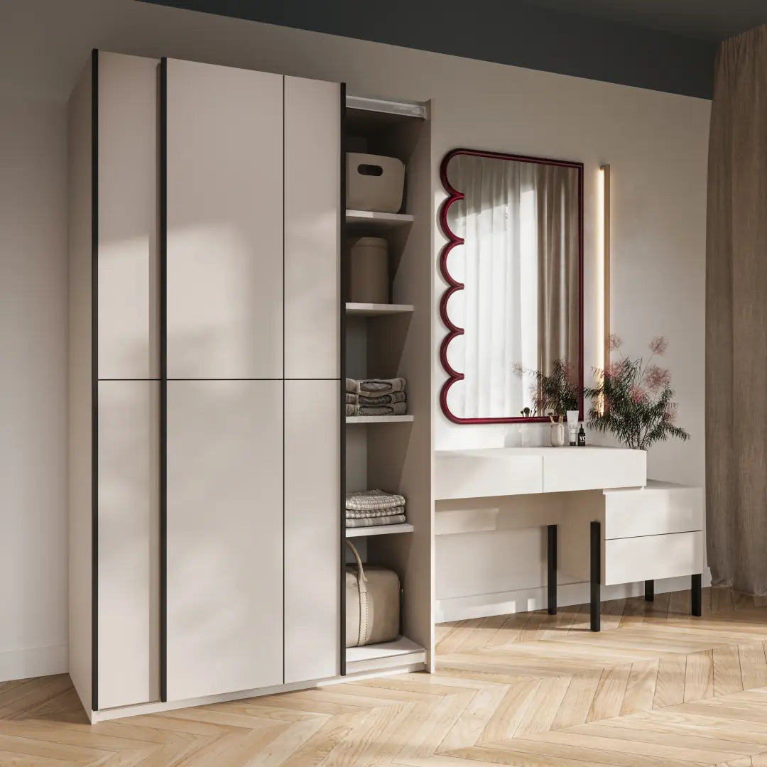 Cube Sliding Door Wardrobe 120cm