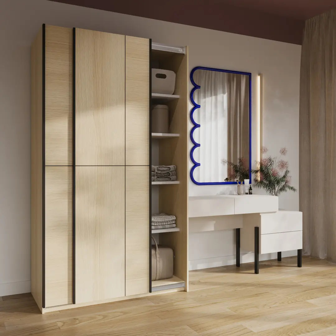 Cube Sliding Door Wardrobe 120cm