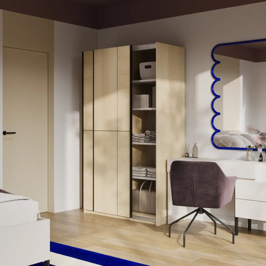 Cube Sliding Door Wardrobe 120cm